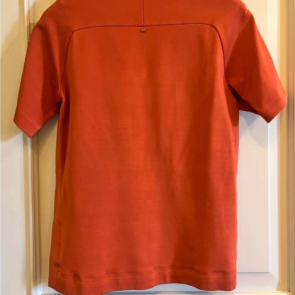Max Mara Women's Orange V-Neck short sleeved Top size S - Picture 9 of 12